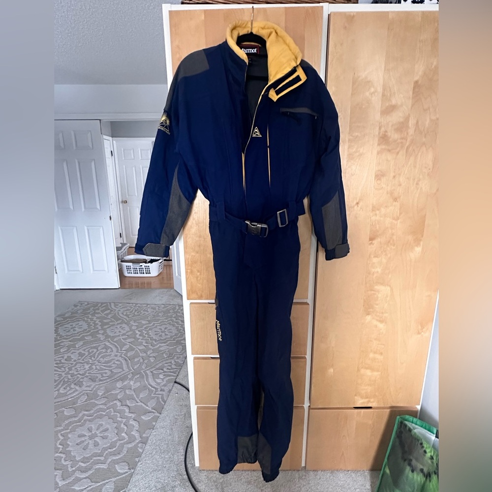 Marmot unisex Blue and Yellow Ski Suit